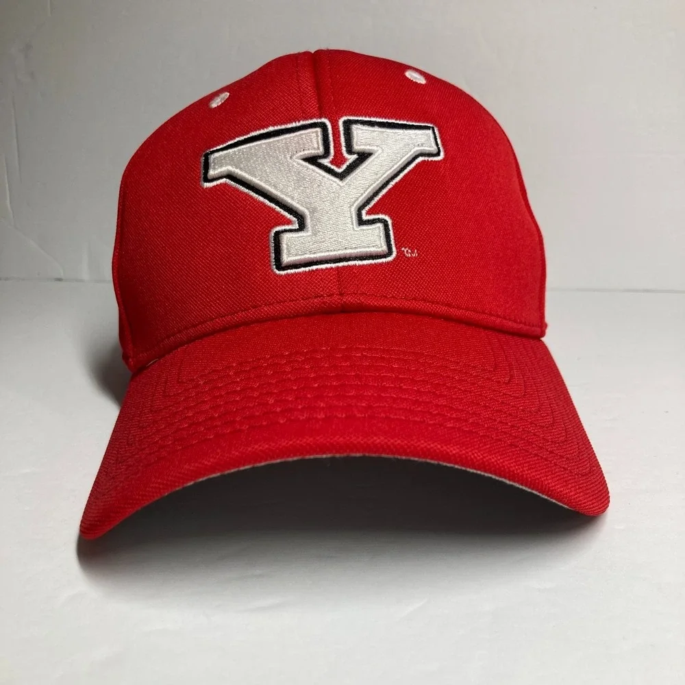 Youngstown State University Penguins Cap Hat Adult Fitted 6 7/8  Red Embroidered